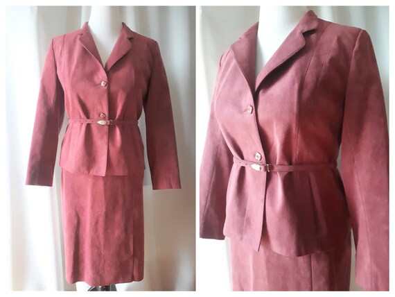 Vintage 1970s Olympic Brand Faux Suede Blazer And