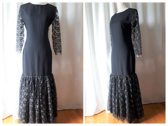 Vintage 1980s Mermaid Style Dress Size Medium