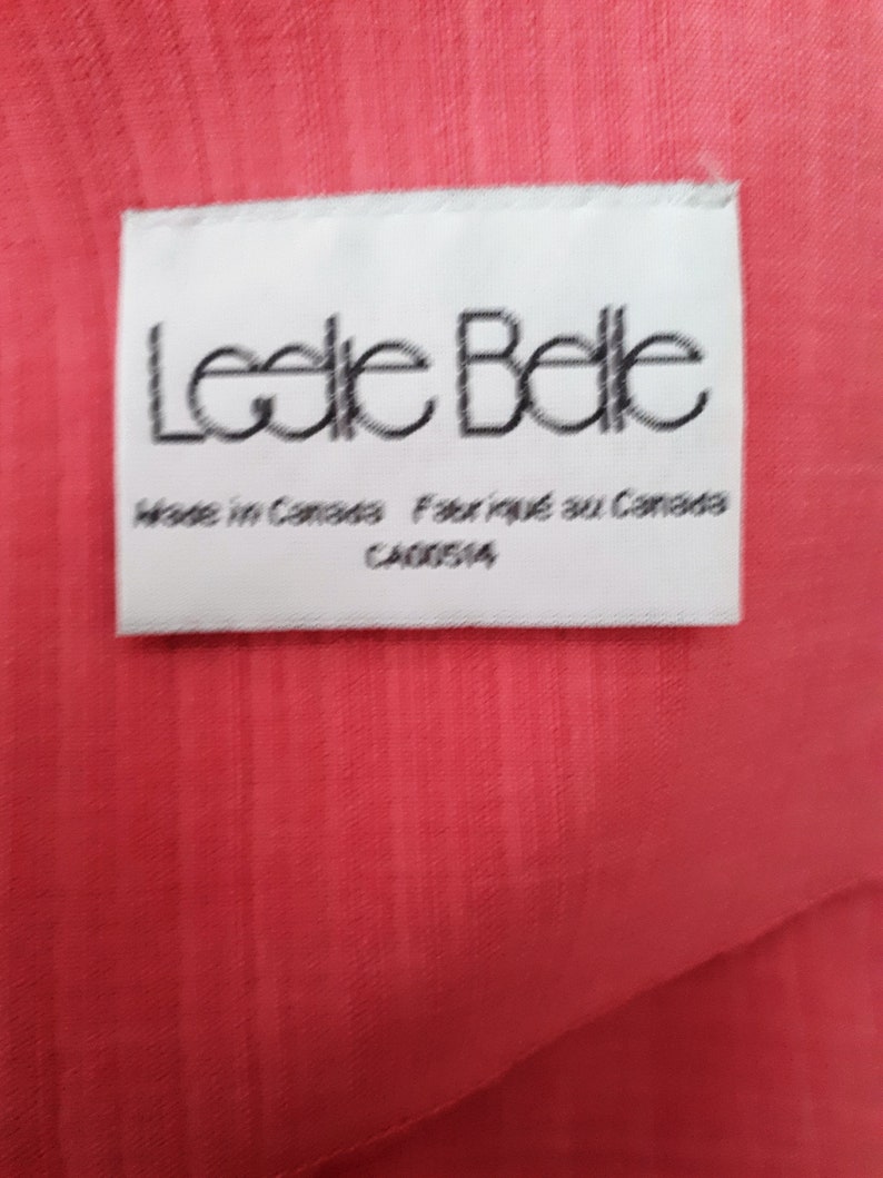 Vintage 1980s Leslie Belle Pink Blouse Size XL
