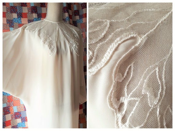 Vintage 1980s Dolman Sleeve Butterfly Applique Dre