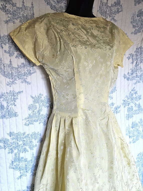 Size S Vintage 1950s  Yellow Crinoline Dress - image 2