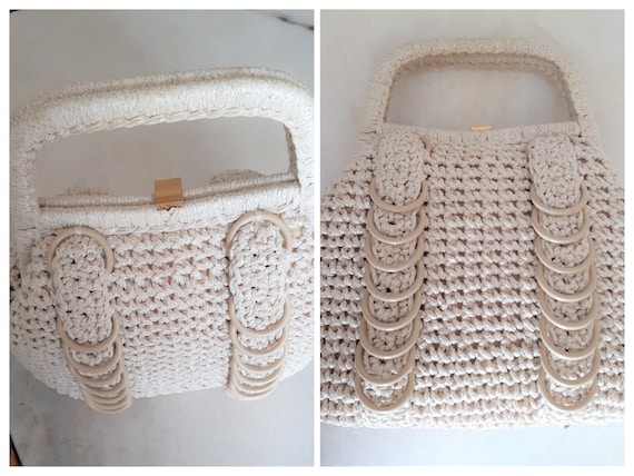 Vintage 1960s Crochet Bag Made in Italy