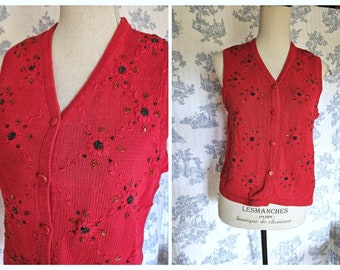 Size S Vintage 1990s Requirements Cotton Blend Sweater Vest