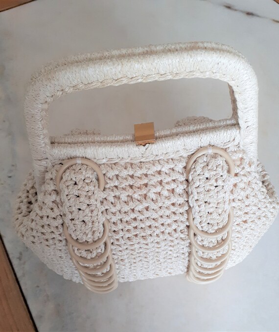 Vintage 1960s Crochet Bag Made in Italy
