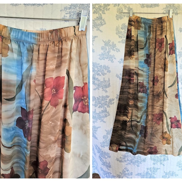 Clearance - Size XS to S Vintage 1990s Sheer Maxi Skirt