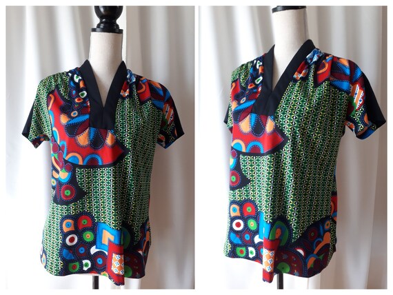 Vintage 1970s Marjorie Hamilton Top Size Medium