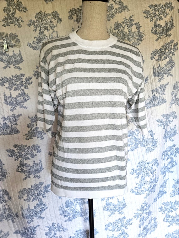 Size M Vintage 1980s Woodward's Silver And White … - image 2
