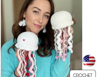 Jellyfish Amigurumi Crochet Pattern: No Sew Plushie (PDF Pattern)