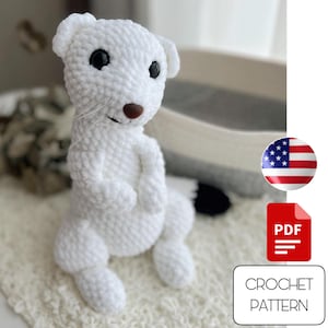 Weasel amigurumi crochet pattern - Ermine PDF pattern - Crochet Mink pattern - Crochet animals