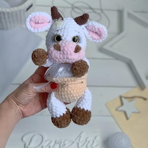 Crochet Baby Cow and Baby Bull 2in1 PDF Pattern, crochet calf toy, crochet ox, crochet animals image 4