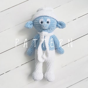 Smurf crochet pattern PDF, Christmas smurfs, smurf toy, amigurumi pattern, amigurumi crochet toy patter