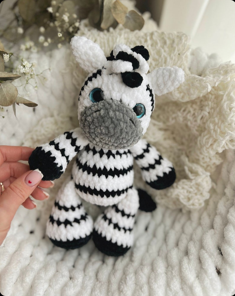 Crochet Giraffe Zebra Amigurumi Pattern Amigurumi Giraffe plush pattern Crochet Zebra Digital pattern Crochet animals image 9