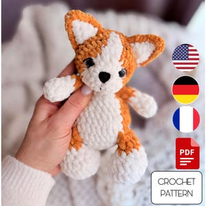 Corgi Amigurumi Virkmönster - Amigurumi Hundvalp