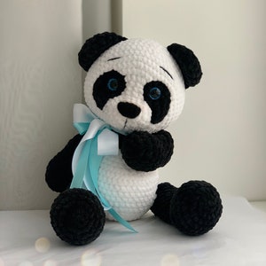 Crochet panda bear toy amigurumi pattern, easy crochet toy pdf pattern, crochet animals image 6