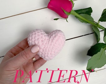 Crochet heart pattern, valentine's day heart, amigurumi pattern, valentines day gift