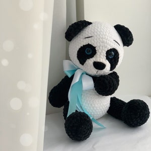 Crochet panda bear toy amigurumi pattern, easy crochet toy pdf pattern, crochet animals image 7