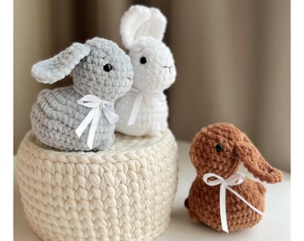 Christmas little crochet rabbit toy