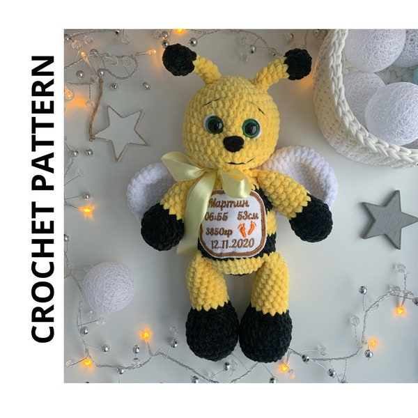 Häkelanleitung Bienenspielzeug, Amigurumi Bienenspielzeug