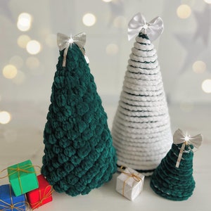 Bobble and Snowy Christmas tree 2in1 crochet pattern - Crochet Christmas Decoration