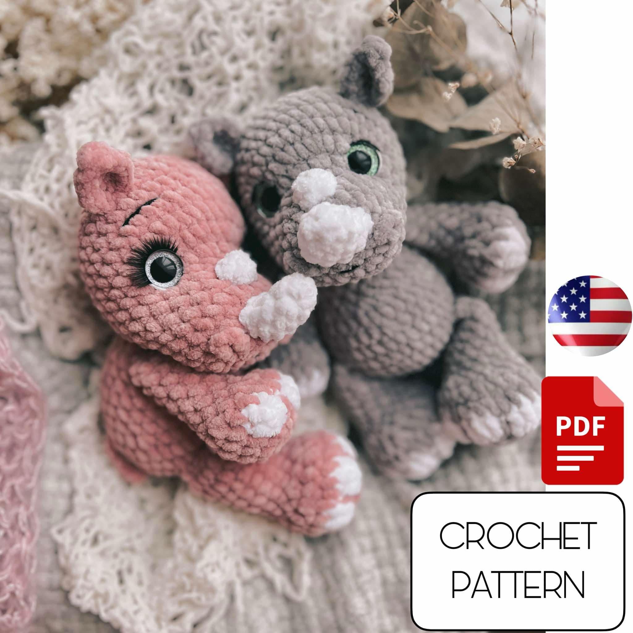 かぎ針編みのサイのあみぐるみパターン (PDF) - Etsy 日本
