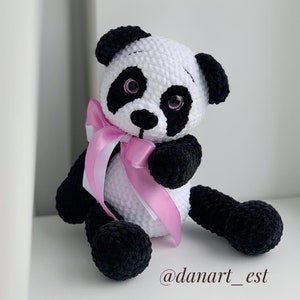 Crochet panda bear toy amigurumi pattern, easy crochet toy pdf pattern, crochet animals image 10