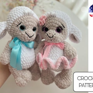 Crochet Lamb 2in1 pattern - Amigurumi Sheep Toy pattern PDF tutorial - Crochet Farm Animals