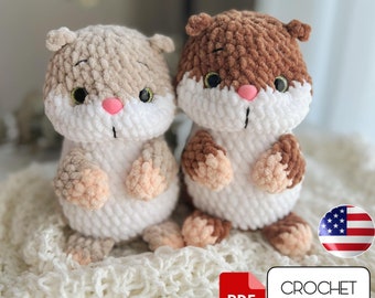 Hamster Amigurumi Crochet Pattern: Stuffed Animal (PDF Pattern)