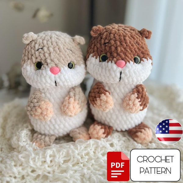 Patron au crochet Hamster Amigurumi - Patron PDF au crochet hamster - animaux au crochet