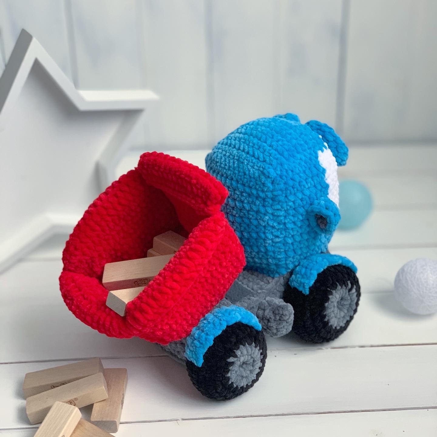 crochet toys Leo the Truck personalized plush Big plush gift truck