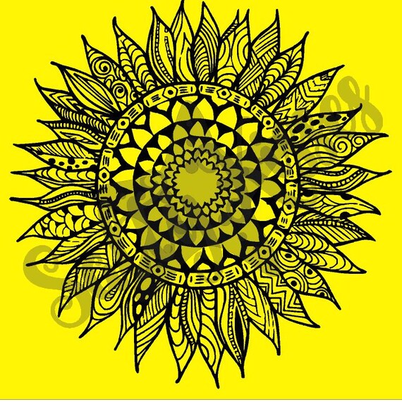 Download Sunflower SVG file for Slihouette/circut | Etsy