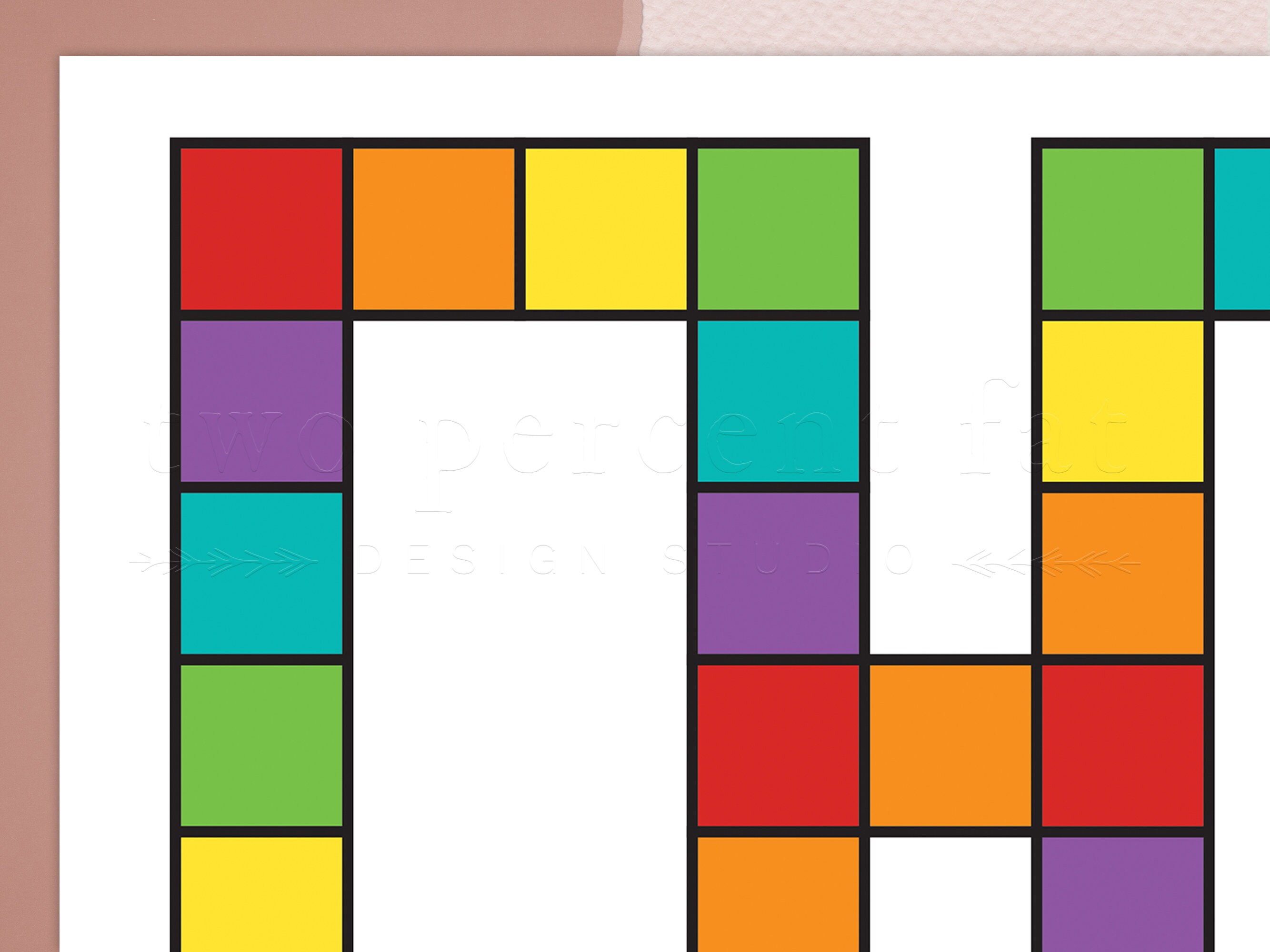 Printable Board Game, Board Game Template, Blank Board Game, Full Color ...