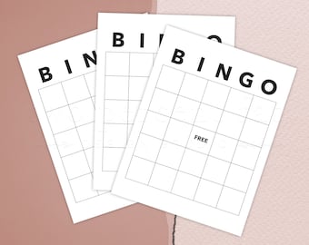 BINGO, DIY Bingo, Printable Board Game, Board Game Template, Blank Board Game