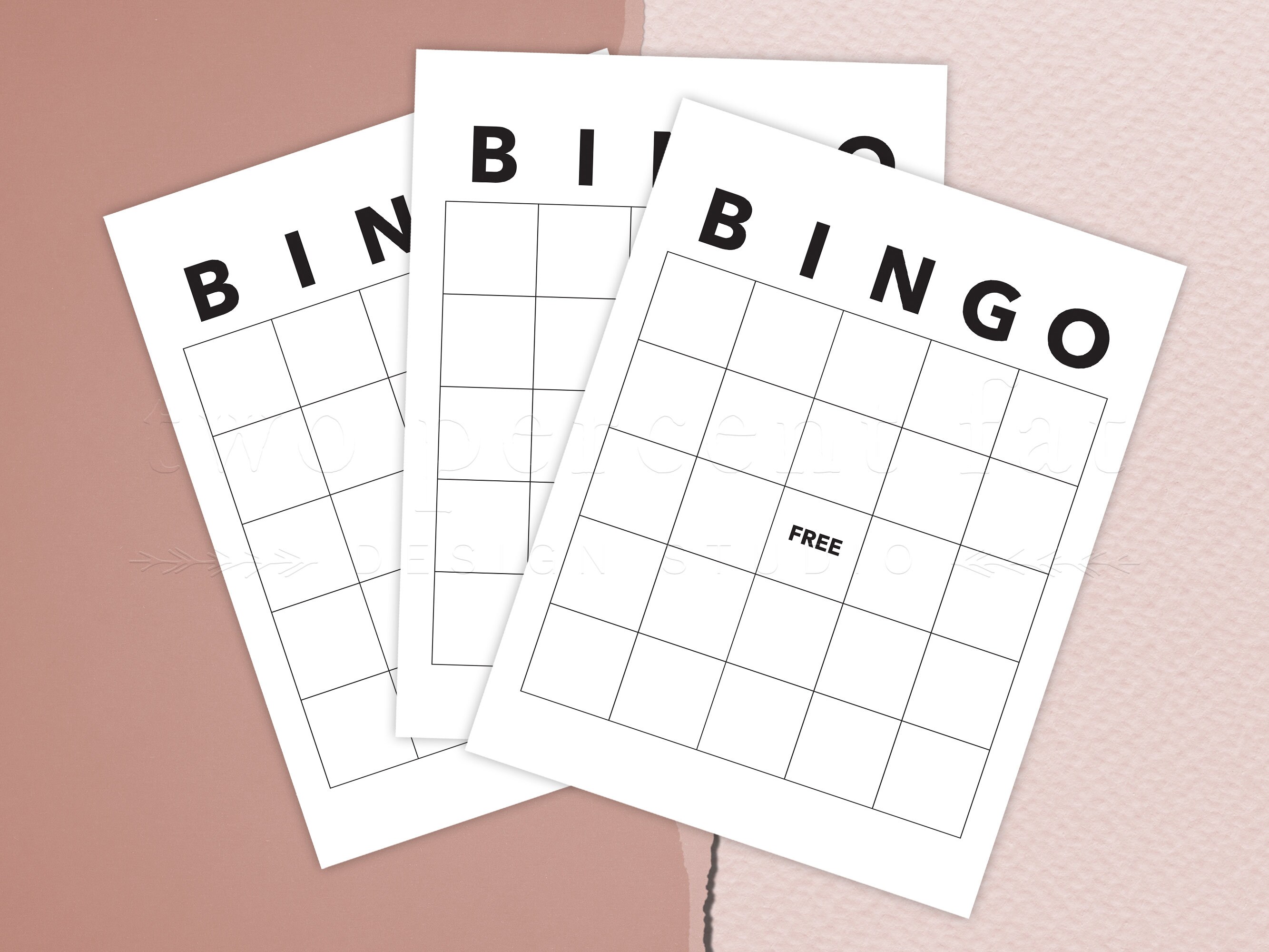 BINGO DIY Bingo Printable Board Game Board Game Template Blank 