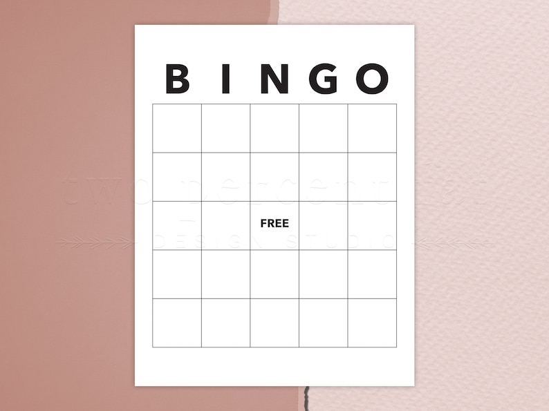 BINGO DIY Bingo Printable Bordspel Bordspel Sjabloon Leeg Etsy Nederland