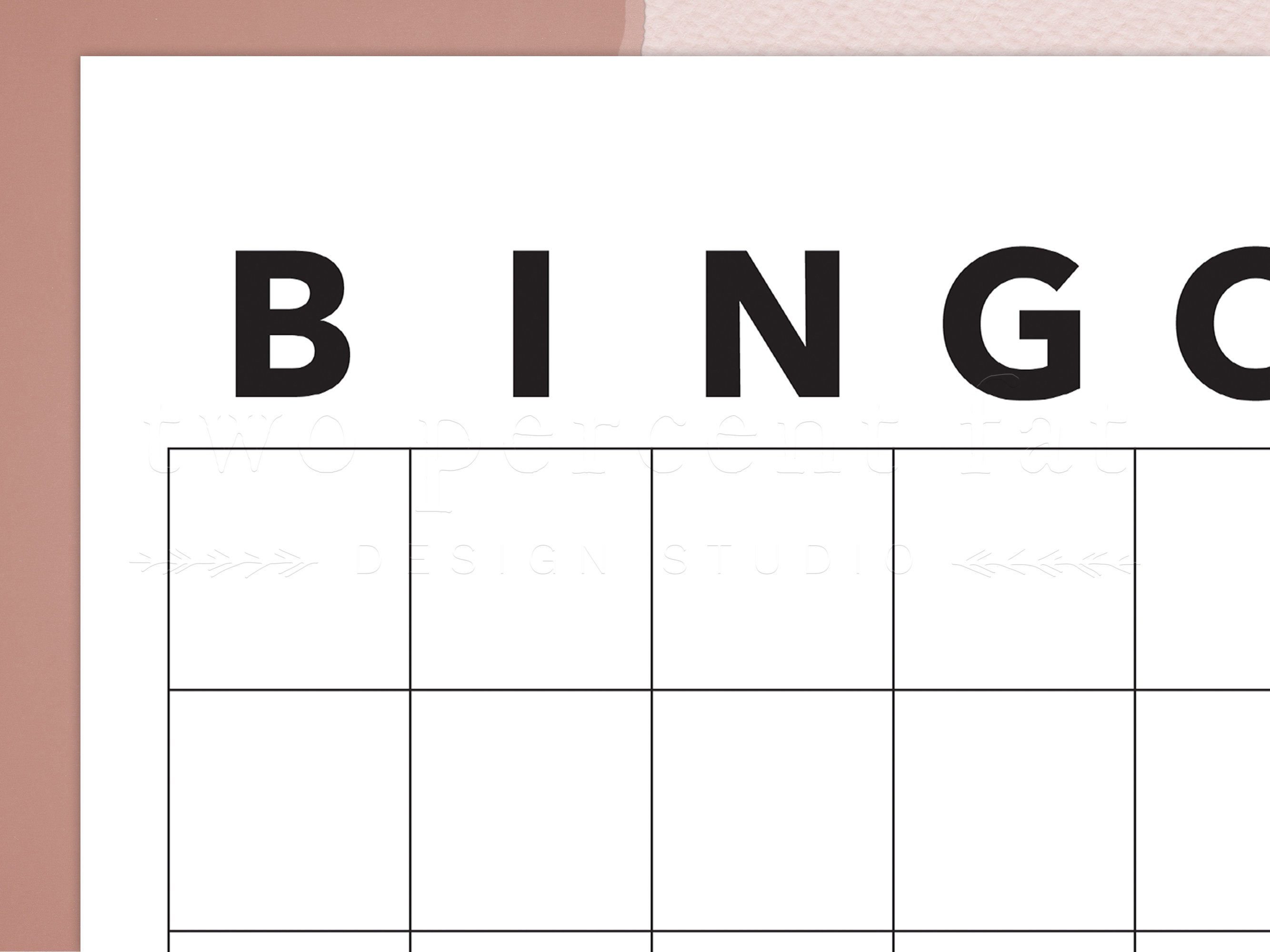 BINGO, DIY Bingo, Printable Board Game, Board Game Template, Blank ...