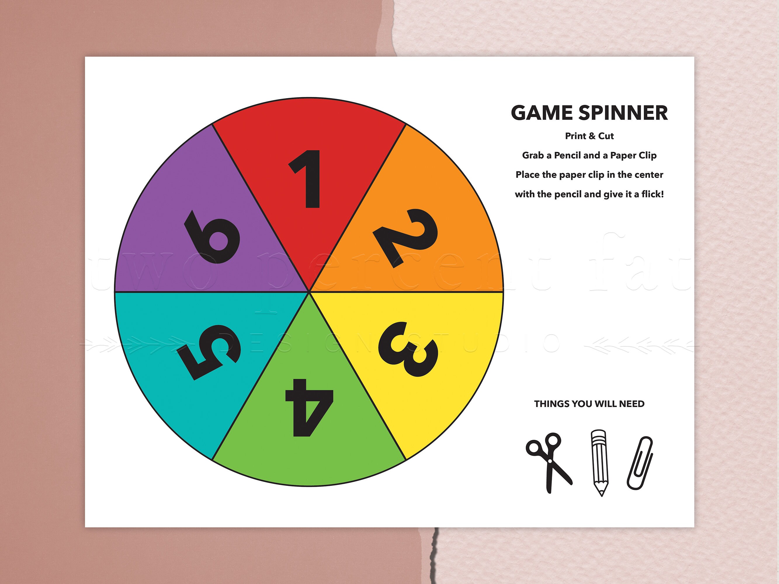 Game Of Life Spinner Template