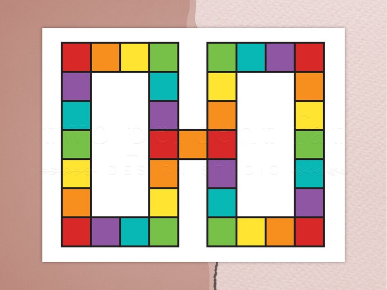 Printable Board Game, Board Game Template, Blank Board Game, Full Color ...
