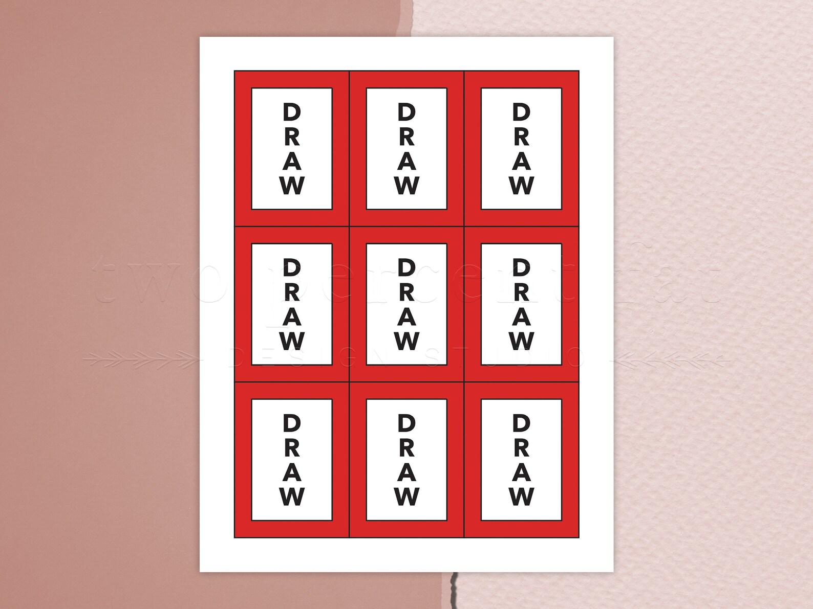 Printable Draw Cards for Board Game, Board Game Pieces Template, Board ...