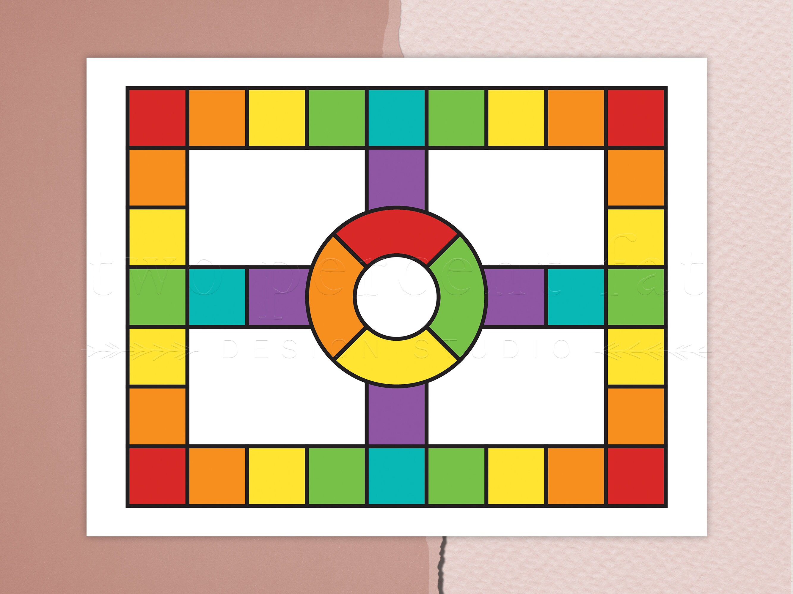 Printable Board Game Board Game Template Blank Board Game - Etsy