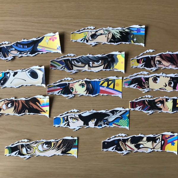 P4 Character Cut-in Stickers - P5 Style