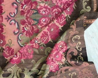9'5'' x 6'9'' Caucasian Moldovan Floral Kilim Rug, Handmade Vintage Kilim, Rugs For Living Room, Home Decor, Area Rug No2046