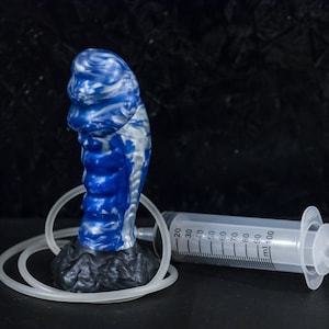 Custom silicone dildo Kollosos 19 cm length 6 cm diameter fantasy dildo with suction cup and cumtube image 6