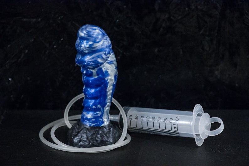 Custom silicone dildo Kollosos 19 cm length 6 cm diameter fantasy dildo with suction cup and cumtube image 6