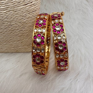 Jadau Kundan Bangles,Indian Openable Bangles, Pakistani Jewelry,TraditionalBangles