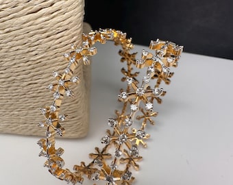 Diamond  Bangles ,CZ Indian Bangles, Pakistani Jewelry, Bracelets/AD Bangles
