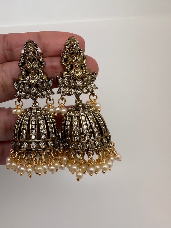 Goddess lakshmi earrings jewelry best sale
