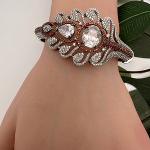 CZ  Openable Bracelet/ AD Bracelet/ Bangle Cubic Zirconia