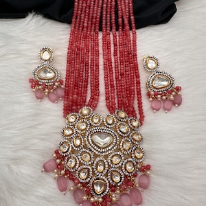 Beads Necklace, Kundan Necklace, Indian Jewelry, Pakistani Jewelry, Trendy Jewelry