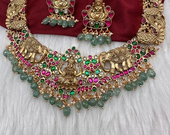 Jadau Kundan Traditional Necklace, Indian  Jewelry