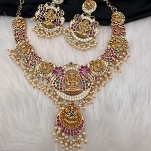 Kemp Guttapusallu Necklace/ Indian Jewelry/ Traditional Necklace